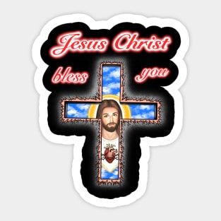 Jesus Christ bless you Sticker